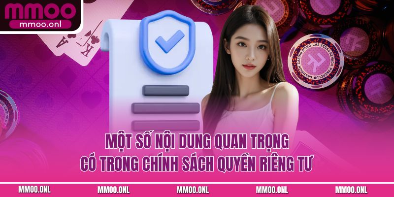 Một số nội dung quan trọng có trong chính sách quyền riêng tư